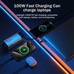 TUTT Monitor, Laptop Power Bank 100W 20,000mAh Retractable Cable LCD Display L1