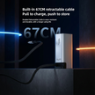 TUTT Monitor, Laptop Power Bank 100W 20,000mAh Retractable Cable LCD Display L1