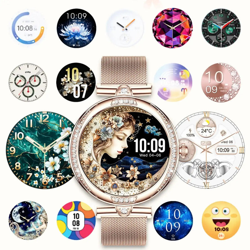TUTT Women’s Smart Watch with Dual Straps – Bluetooth Calling, Health & Fitness Tracker – AMOLED Display – IP68 Waterproof – Android & iOS Compatible NX17 Pro