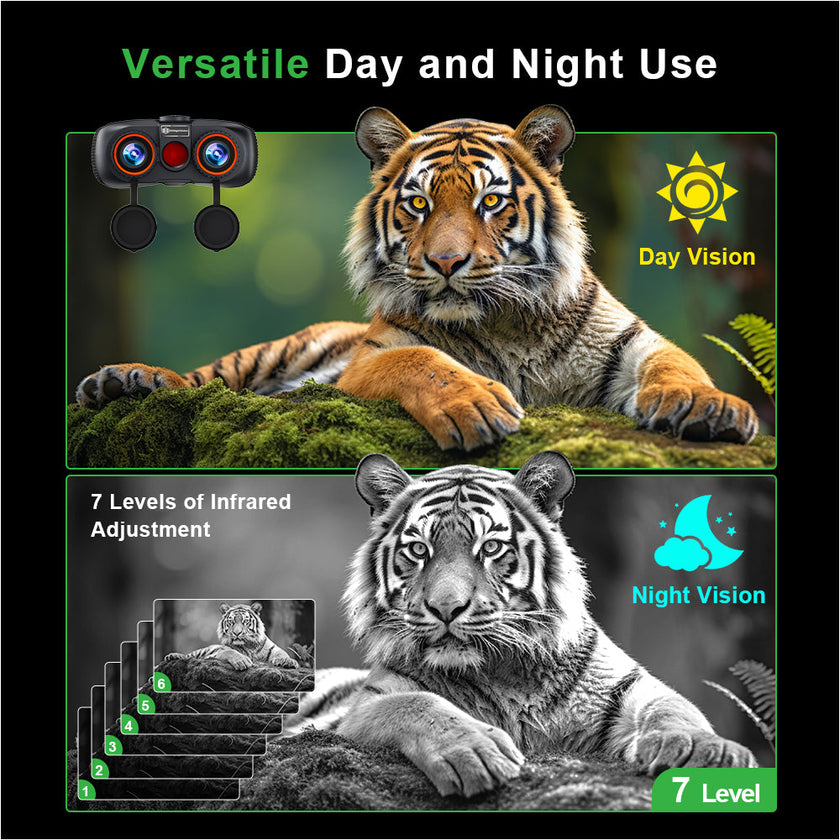 TUTT Night Vision goggles Binoculars 3D 4K 700m 6x optical, 6x digital zoom  5000mAh Battery NV8 Pro