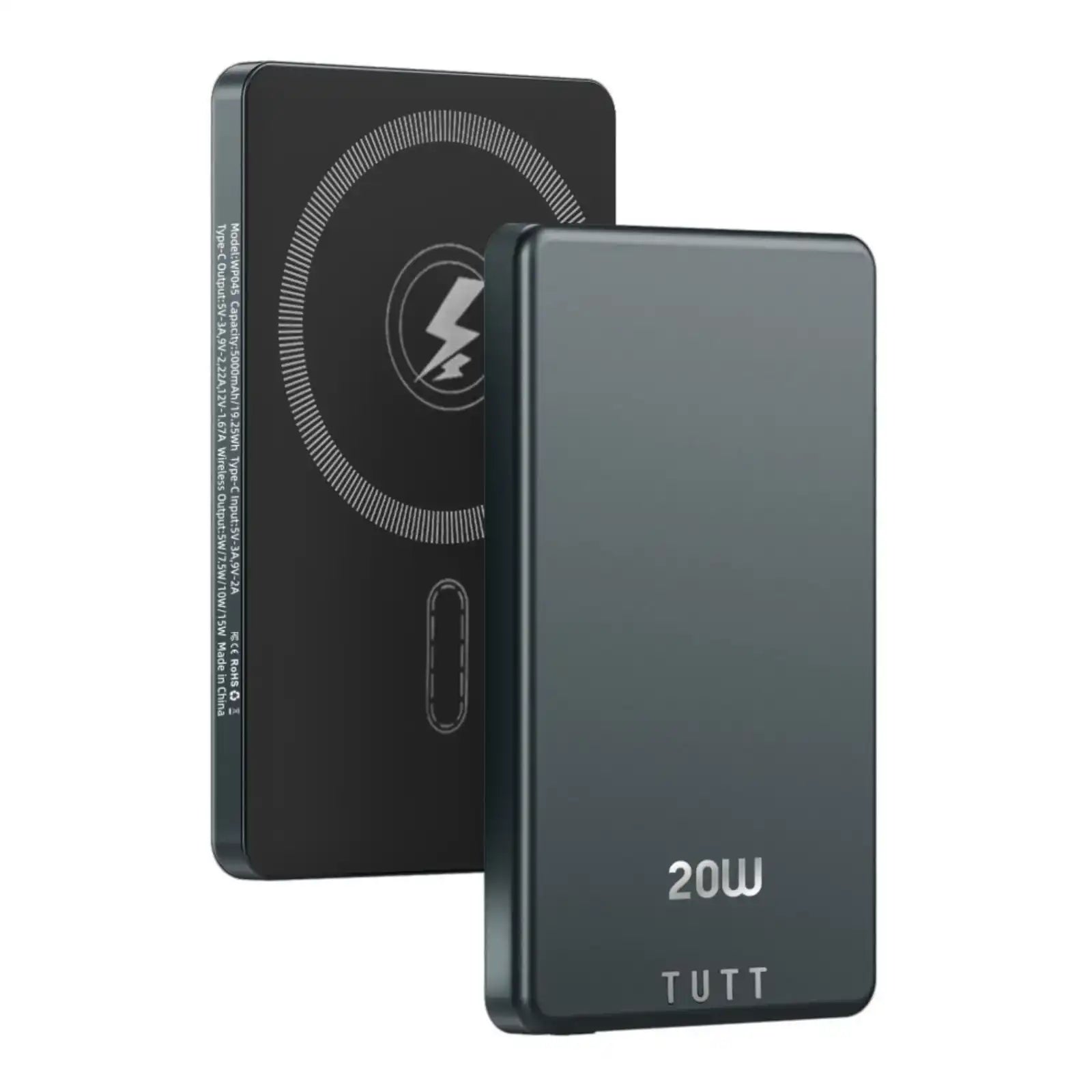 TUTT Power Bank 5000mAh Magnetic Wireless  PD20W Fast Charging | Ultra Slim I5
