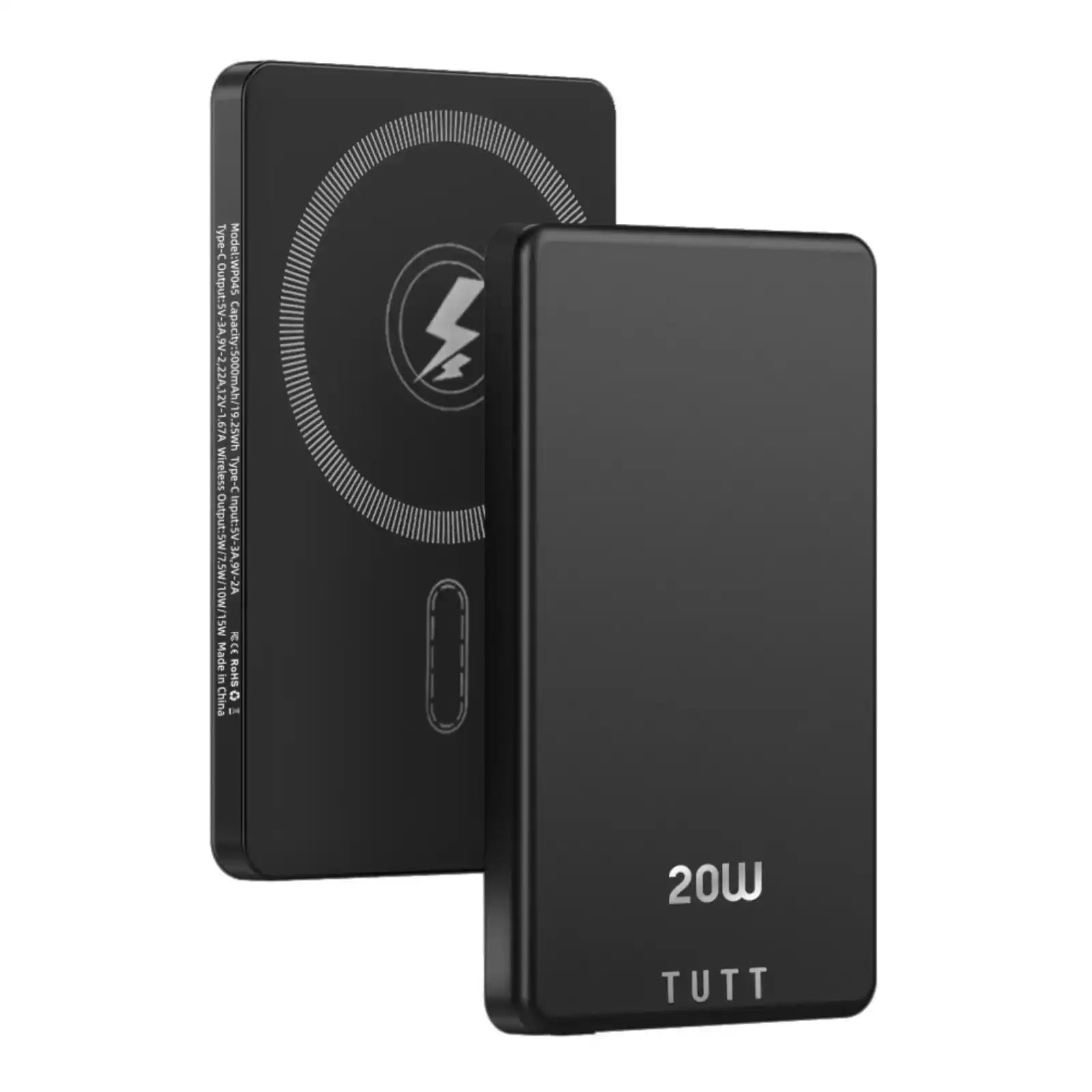 TUTT Power Bank 5000mAh Magnetic Wireless  PD20W Fast Charging | Ultra Slim I5