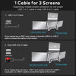 TUTT 16” Quad Screen Extender | Single Cable Setup | 16:10 IPS | Stand-Alone Portable Monitor For Laptop Mac & Windows S788