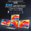 TUTT 16” Quad Screen Extender | Single Cable Setup | 16:10 IPS | Stand-Alone Portable Monitor For Laptop Mac & Windows S788