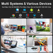TUTT 16” Dual Portable Monitor | 16:10 Ratio FHD IPS Triple Screen Extender | Dual Rotating Screens | Standalone | H5 Converter Cable | Windows, Mac OS – Model S11