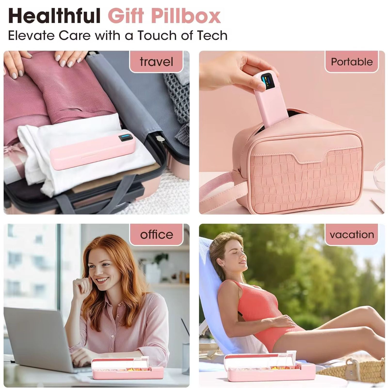 TUTT Smart Pill Organizer | Bluetooth 7-Day Medication Dispenser, Reminder Box | With Alarm for iOS & Android