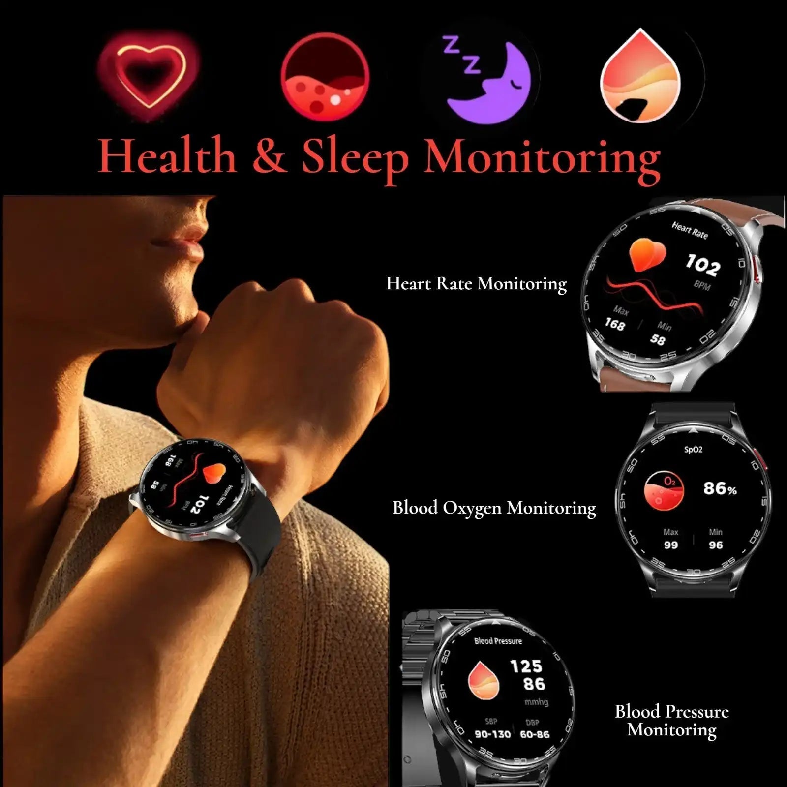 TUTT Smart Watch  For Men BT Earbuds | Android & iOS IP67 Waterproof T7