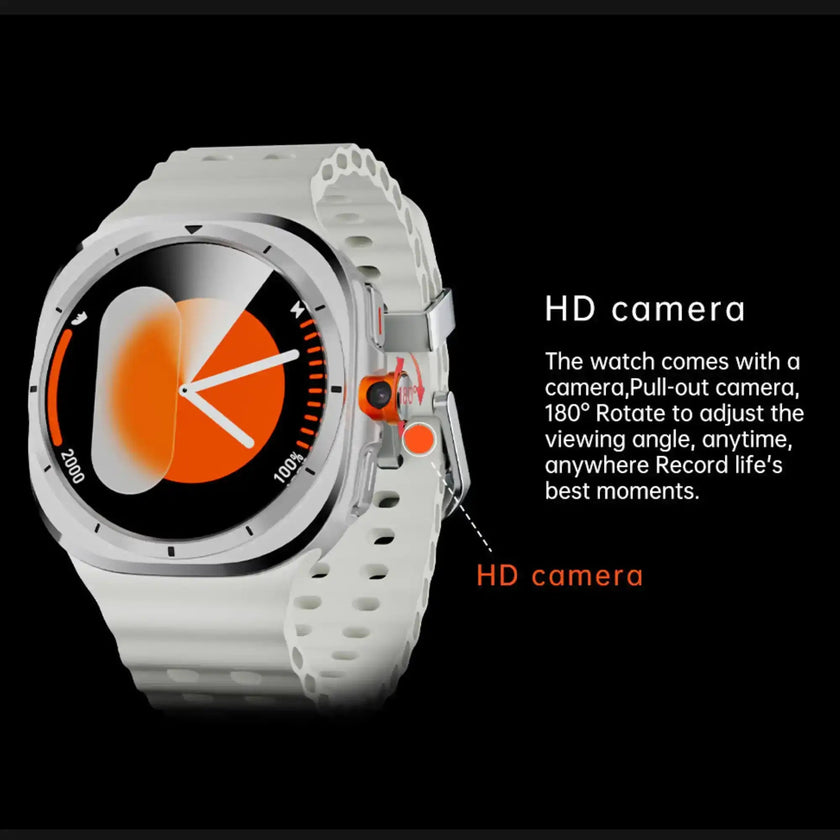 TUTT U8 Ultra 4G Android Smartwatch | AMOLED | GPS | Health & Connectivity Tools | 3GB+32GB | 180 Rotating Camera