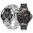TUTT Military Smartwatch For Men | Metal Case  HD 1.85'' Large Round Screen | 710mah Battery Health & Fitness Smart Watch (3) Straps  V69