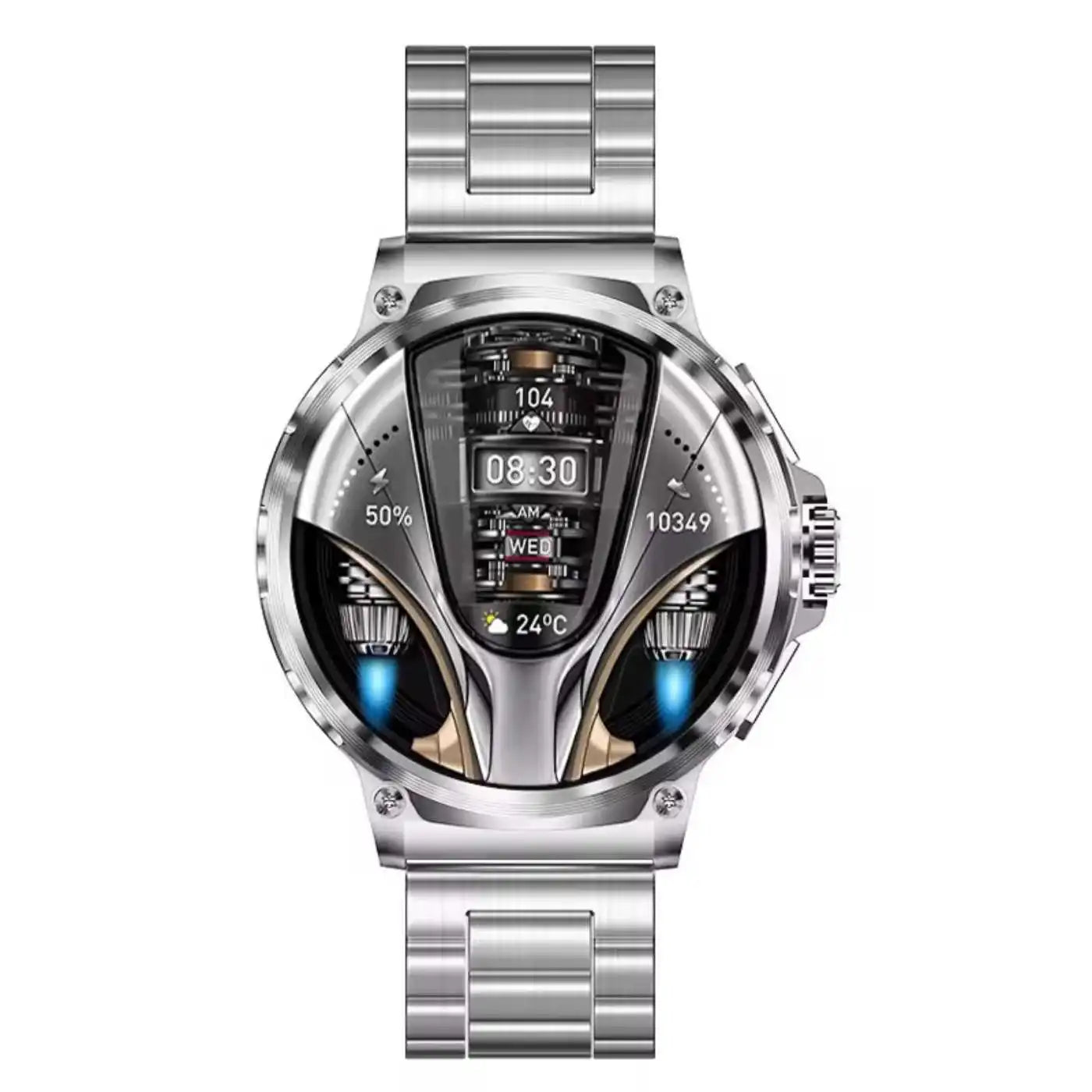 TUTT Military Smartwatch For Men | Metal Case  HD 1.85'' Large Round Screen | 710mah Battery Health & Fitness Smart Watch (3) Straps  V69