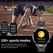 TUTT Military Smartwatch For Men | Metal Case  HD 1.85'' Large Round Screen | 710mah Battery Health & Fitness Smart Watch (3) Straps  V69