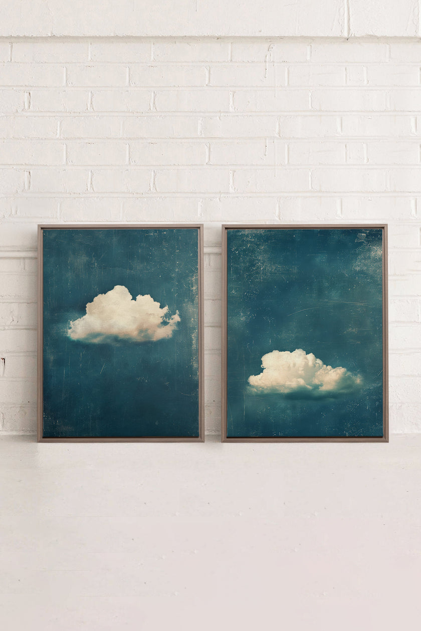 TWILIGHT BLUE SET (2 Oeuvres sur toile étirée)