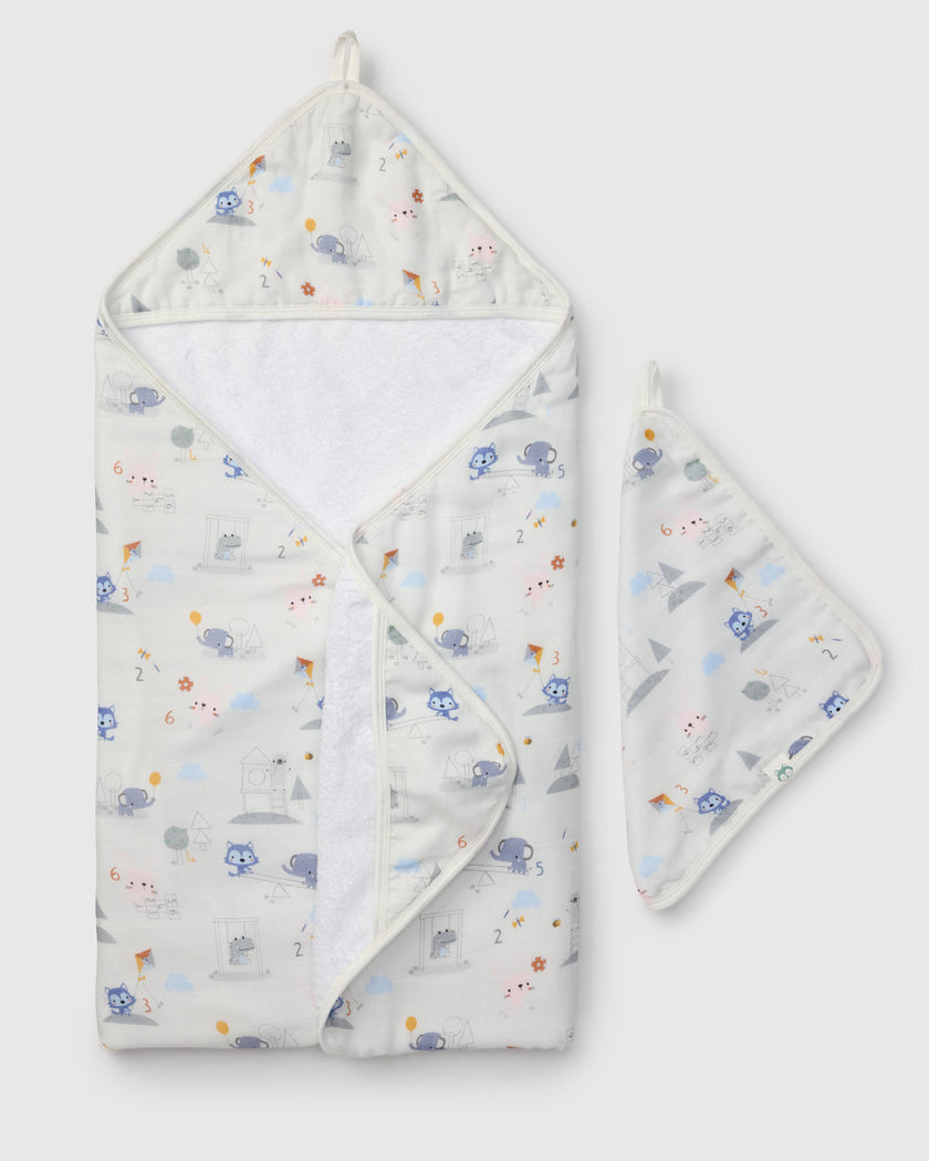 Hooded Towel Set - Mini Mathletes