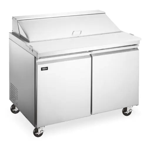 Table de préparation réfrigérée en acier inoxydable