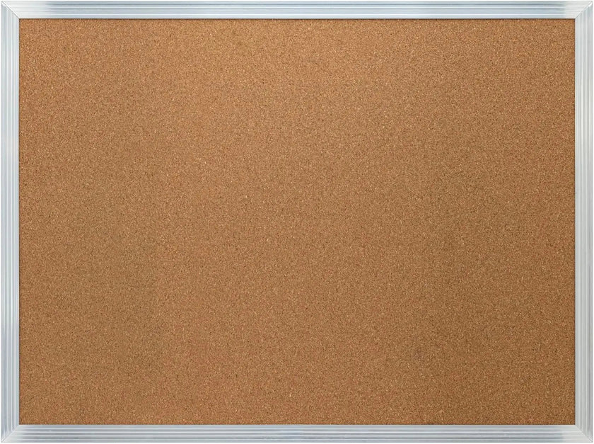 Tableau en liège cadre aluminium – 3 formats – Fixation murale facile