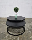 Tables à Café gigogne en bois d'Acacia (Noir)