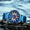 Tactical Motorcycle Waterproof Luminous Watch Timing Multi-Pointer