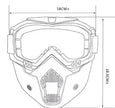 Tactical goggles for motorcycle helmet