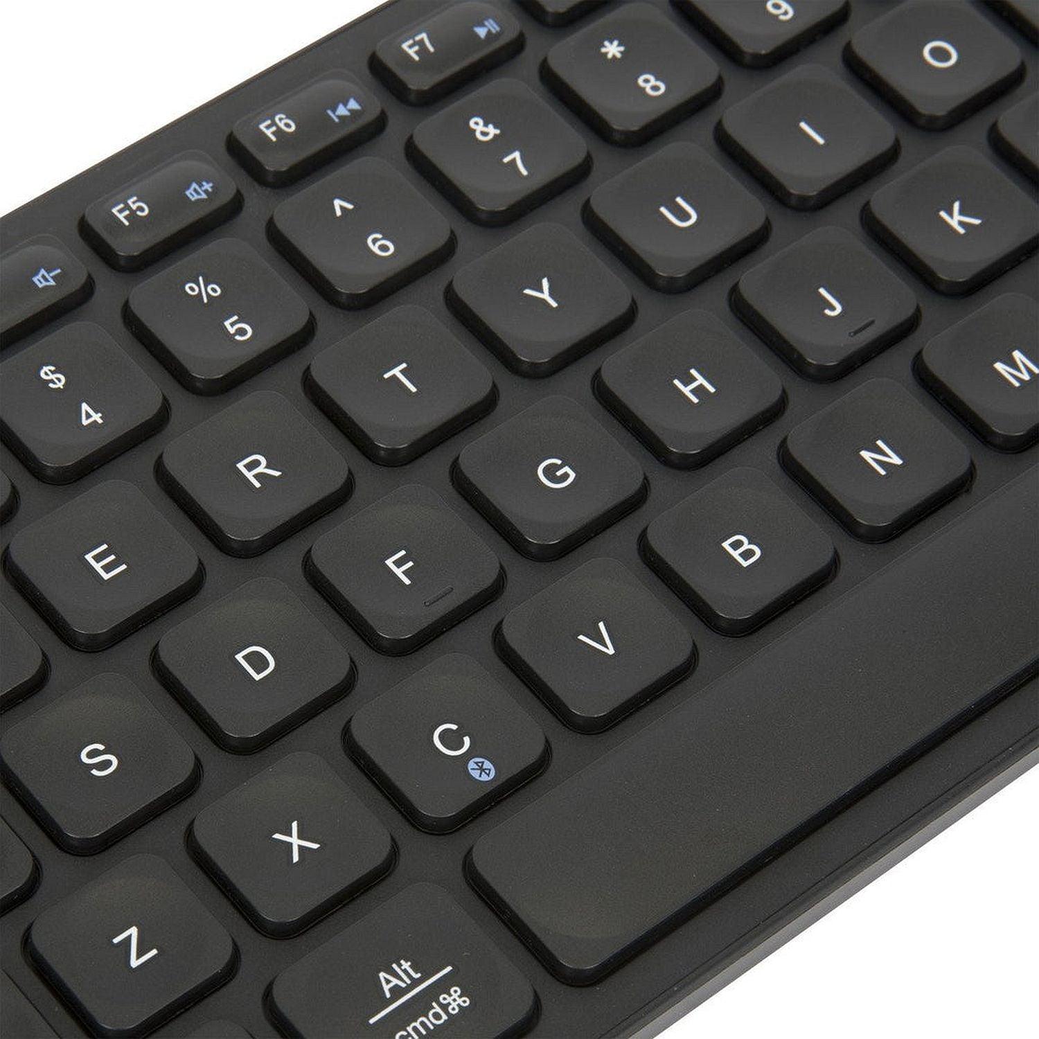Targus - Keyboard Bluetooth Antimicrobial Compact Slim Multi - Device up to 3 PC/Mac - Black