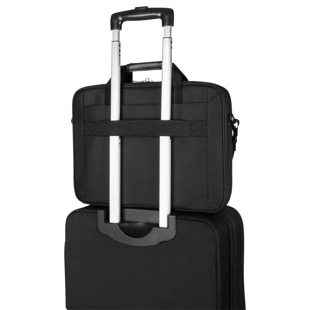 Targus - Sac pour ordinateur portable 15,6 pouces, mallette slim classique avec bandoulière et passage pour bagage - Noir (TCT027CA)