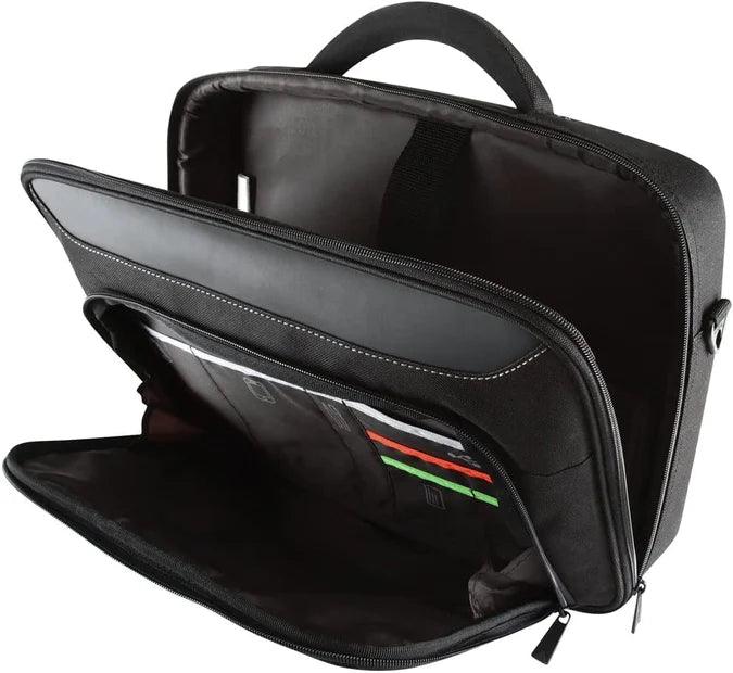 Targus - Laptop Bag 17 - 18in Clamshell Case with Shoulder Strap - Black with Red Trim (CN418GL)