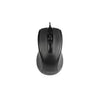 Targus - Mouse Wired 3 Button Full Size Optical Ergonomic Ambidextrous 1000dpi PC/Mac - Black (AMU81USZ)