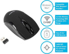 Targus - Mouse Wireless Optical Ergonomic Ambidextrous 1600dpi PC/Mac - Matte Black