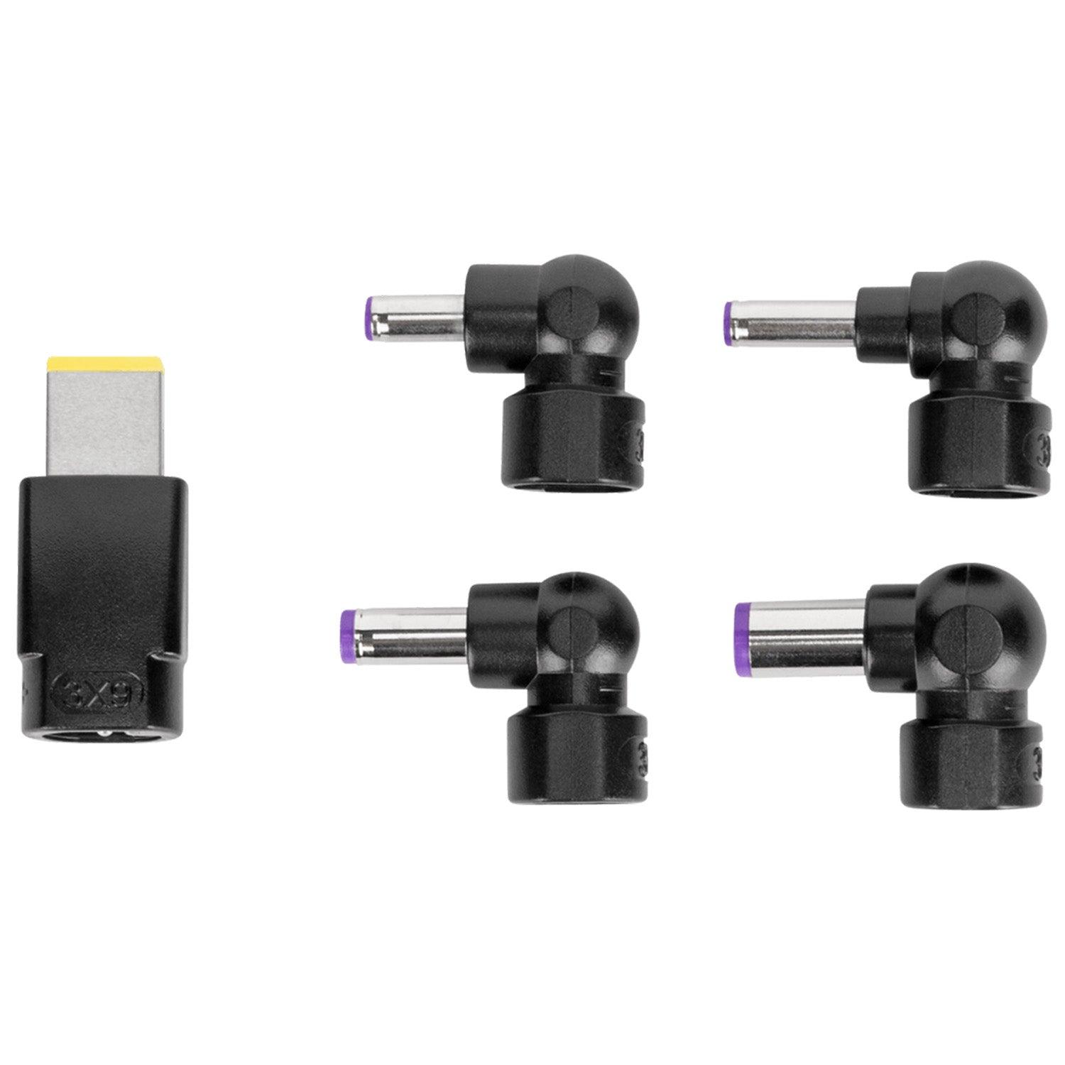 Targus - Adaptateur secteur universel pour ordinateur portable 90W semi-plat avec 5 embouts pour ordinateur portable - Noir