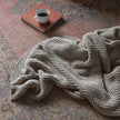 Greige Waffle Extended Throw