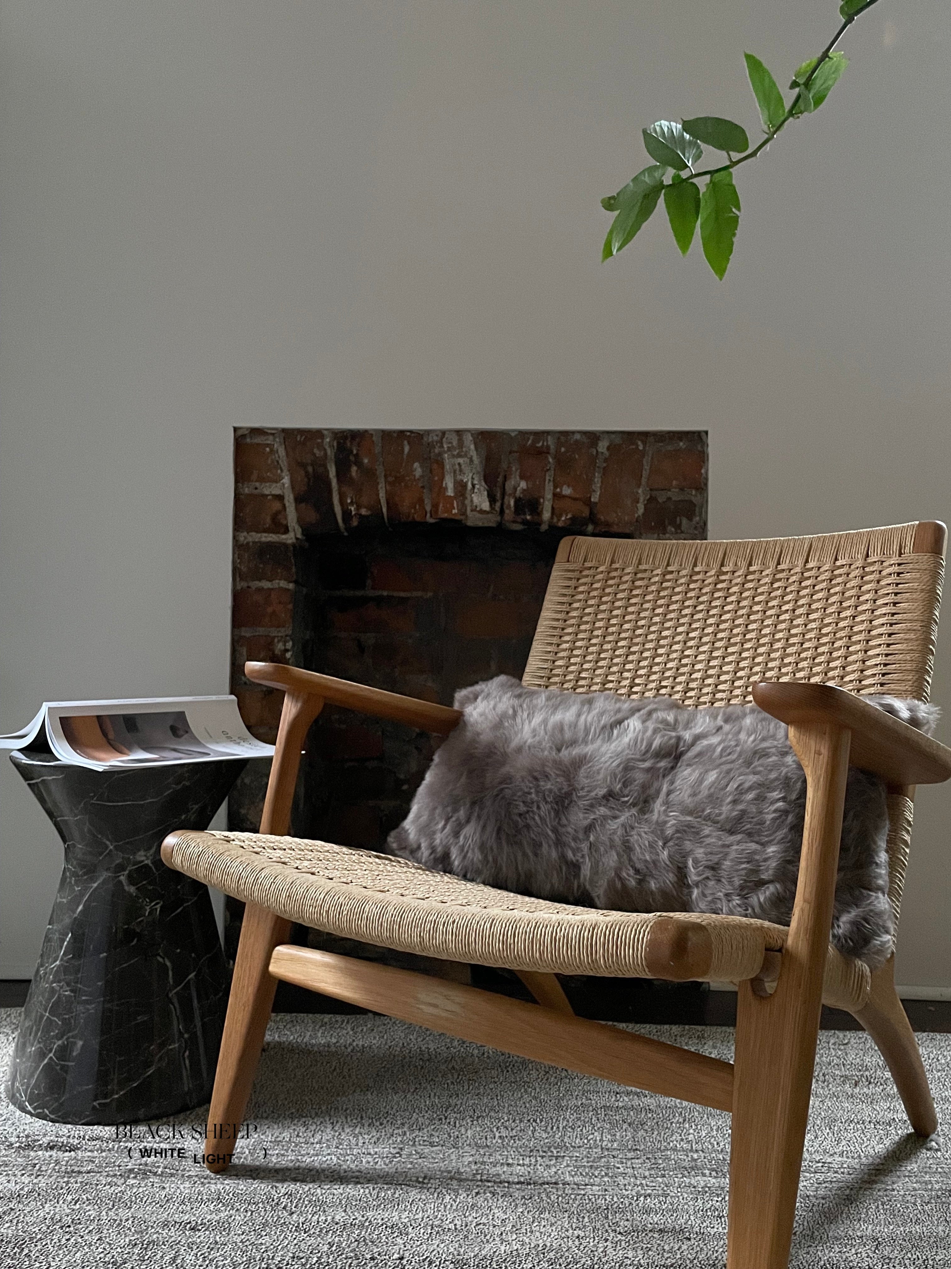 Rectangular Shorn Taupe Icelandic Sheepskin Pillow Cover