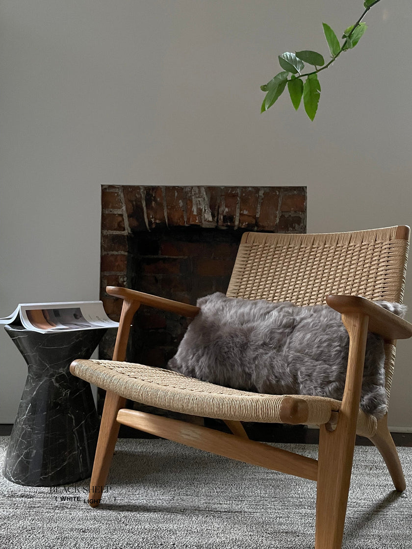 Rectangular Shorn Taupe Icelandic Sheepskin Pillow Cover