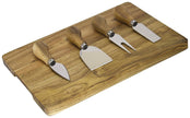 Taylor's Eye Witness - Ensemble de 4 couteaux à fromage avec planche en acacia