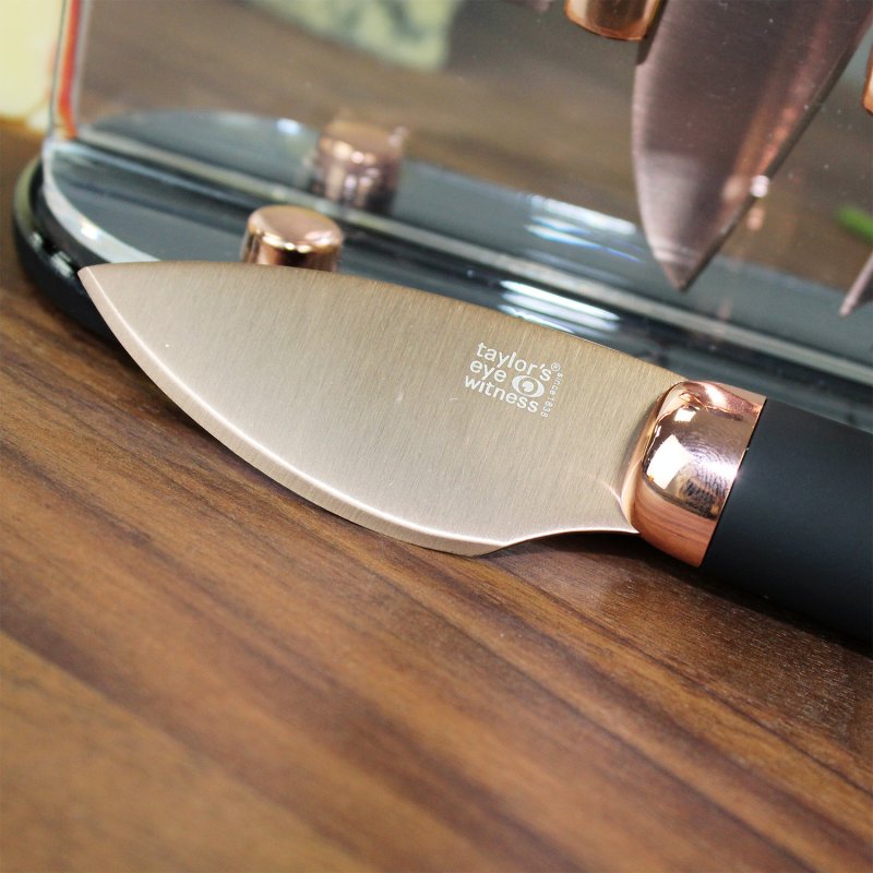 Taylor's Eye Witness - 4Pc Brooklyn Rose Gold Cheese Knife Set