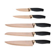 Taylor's Eye Witness - 5Pc Brooklyn Rose Gold Titanium Fan Shaped Knife Block