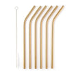 Taylor's Eye Witness - 6Pcs Stainless Steelstraws With Cleaner - 6Xbent 21Cm Rose Gold