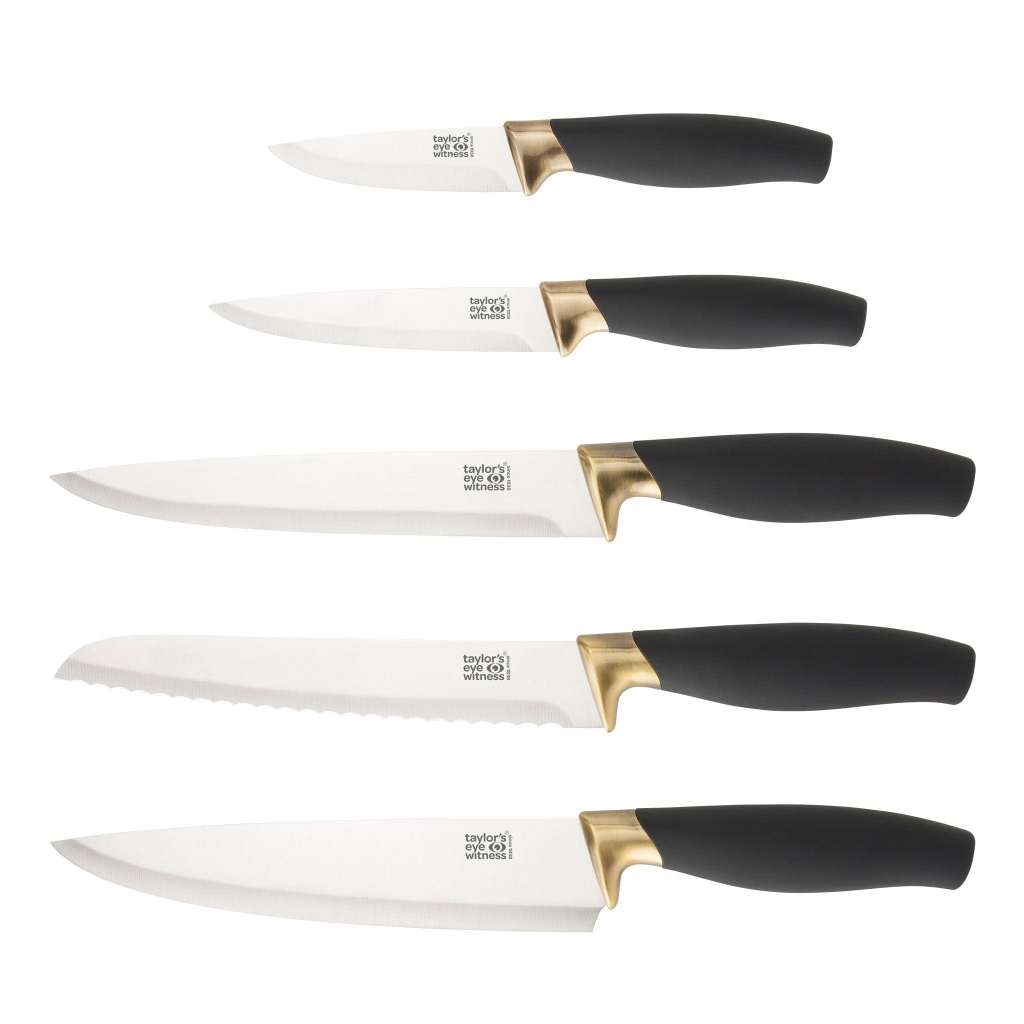 Taylor's Eye Witness - Brooklyn Brass 5 Pc Knife Set