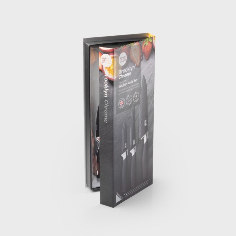 Taylor's Eye Witness - Brooklyn Chrome 3 Pc Knife Set