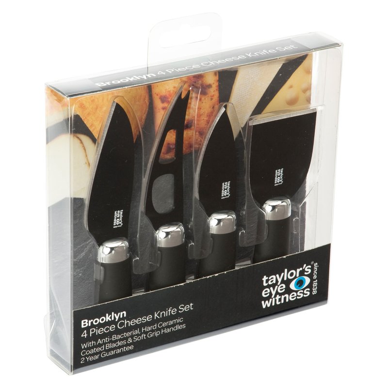 Taylor's Eye Witness - Brooklyn Chrome 4 Pc Cheese Knife Set