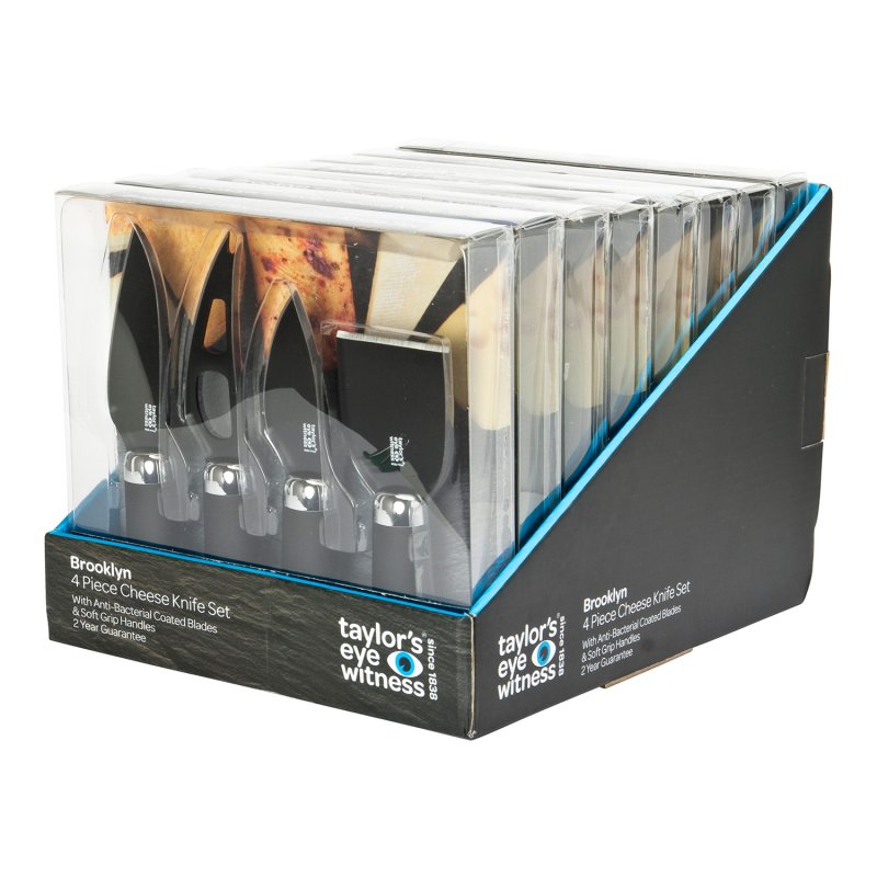 Taylor's Eye Witness - Brooklyn Chrome 4 Pc Cheese Knife Set