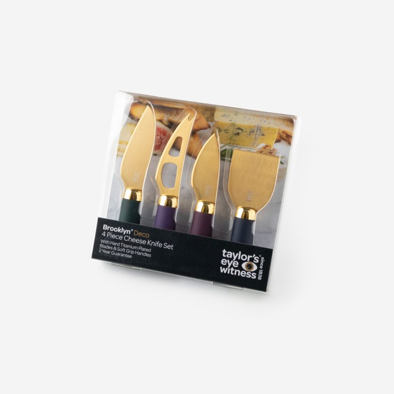 Taylor's Eye Witness - Cheese Knife (Set of 4) Deco & Gold Brooklyn