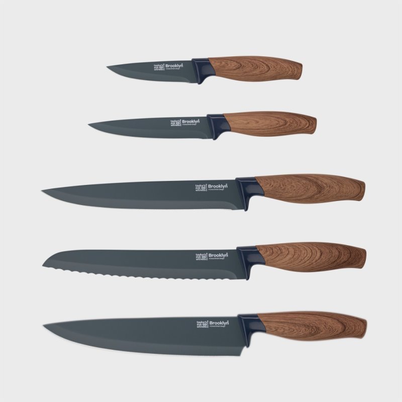 Taylor's Eye Witness - Kitchen Knife Set/5 Brooklyn Walnut