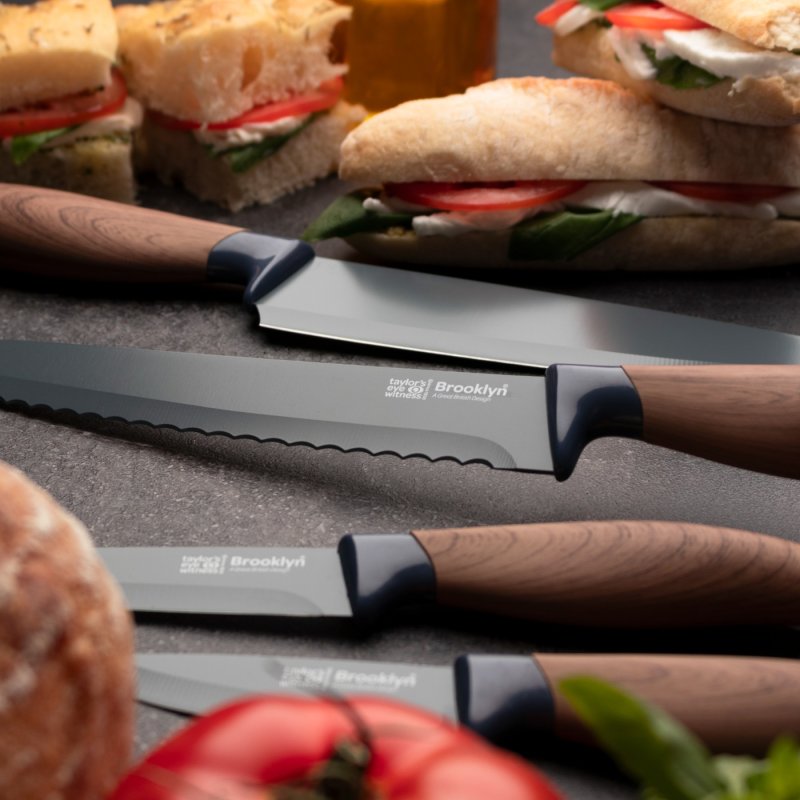Taylor's Eye Witness - Kitchen Knife Set/5 Brooklyn Walnut