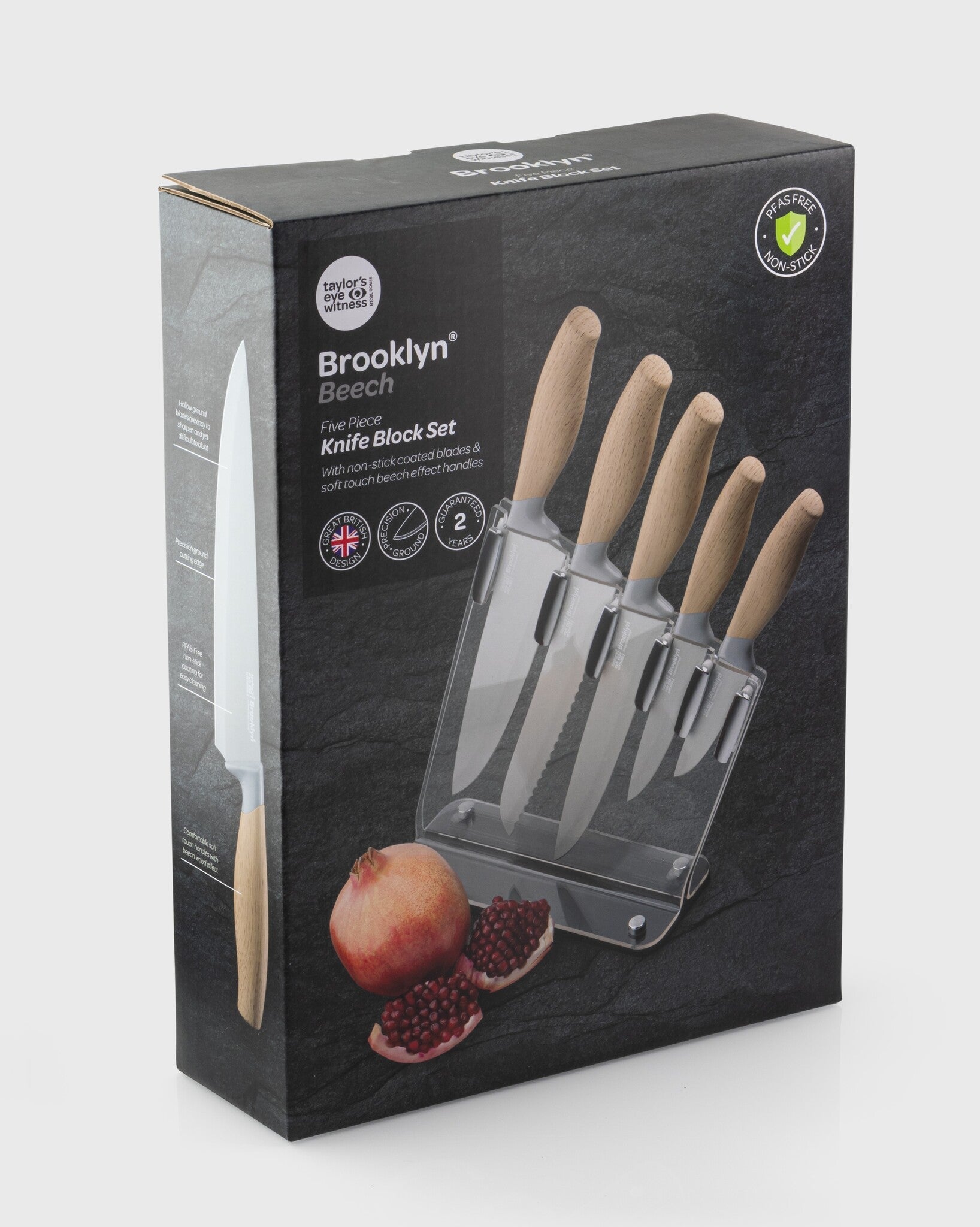 Taylor's Eye Witness - Sloping Knife Block Set/5 Brooklyn Beech