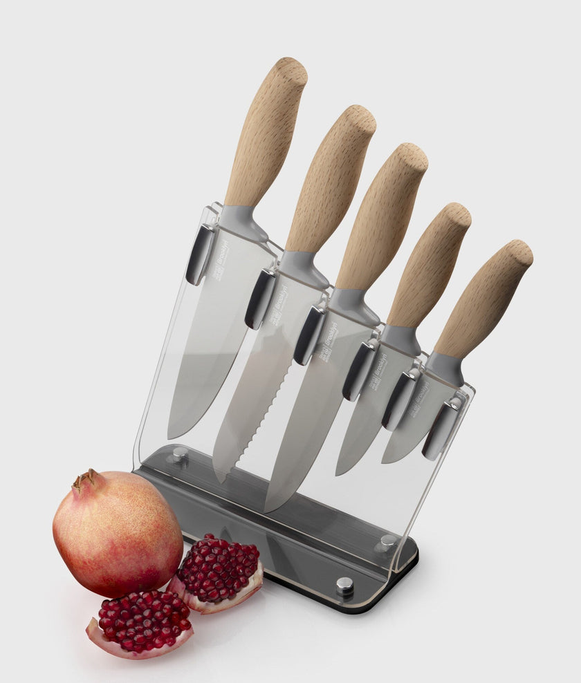 Taylor's Eye Witness - Sloping Knife Block Set/5 Brooklyn Beech