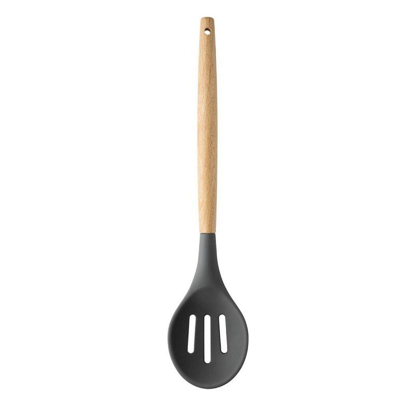 Cuillère à fentes en silicone Taylor's Eye Witness avec manche en bois de hêtre, 32 cm/12,5
