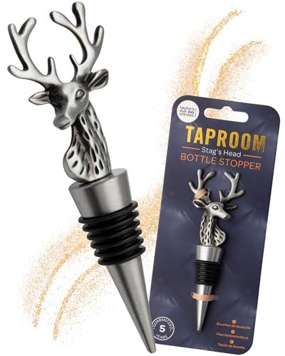 Taylor's Eye Witness - Stag Wine Stopper- Matt Pewter