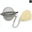Tea Filter Natural Raw Gemstone Filter Ball Stew Ingredients Ball Stainless Steel