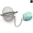 Tea Filter Natural Raw Gemstone Filter Ball Stew Ingredients Ball Stainless Steel