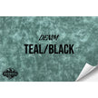 TEAL DENIM/BLACK WITH ADHESIVE HYDBOND LEATHERETTE SHEET (12
