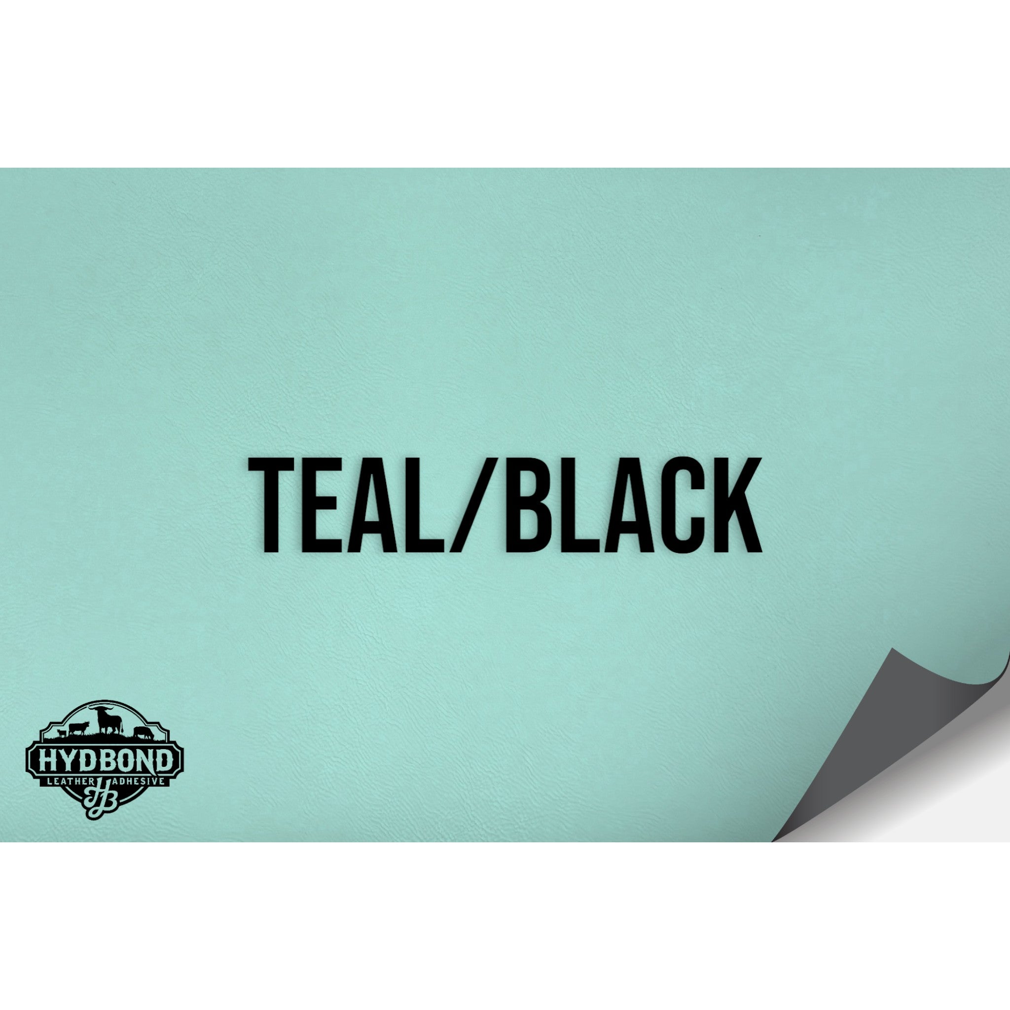 NO ADHESIVE TEAL/BLACK LEATHERETTE SHEET (12